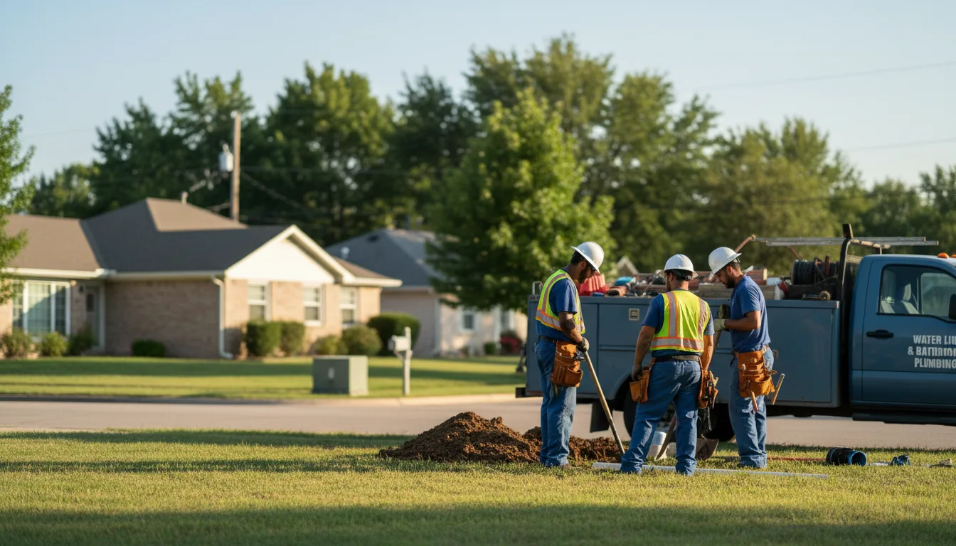 Residential water line and bathroom plumbing service in Auxier, KY